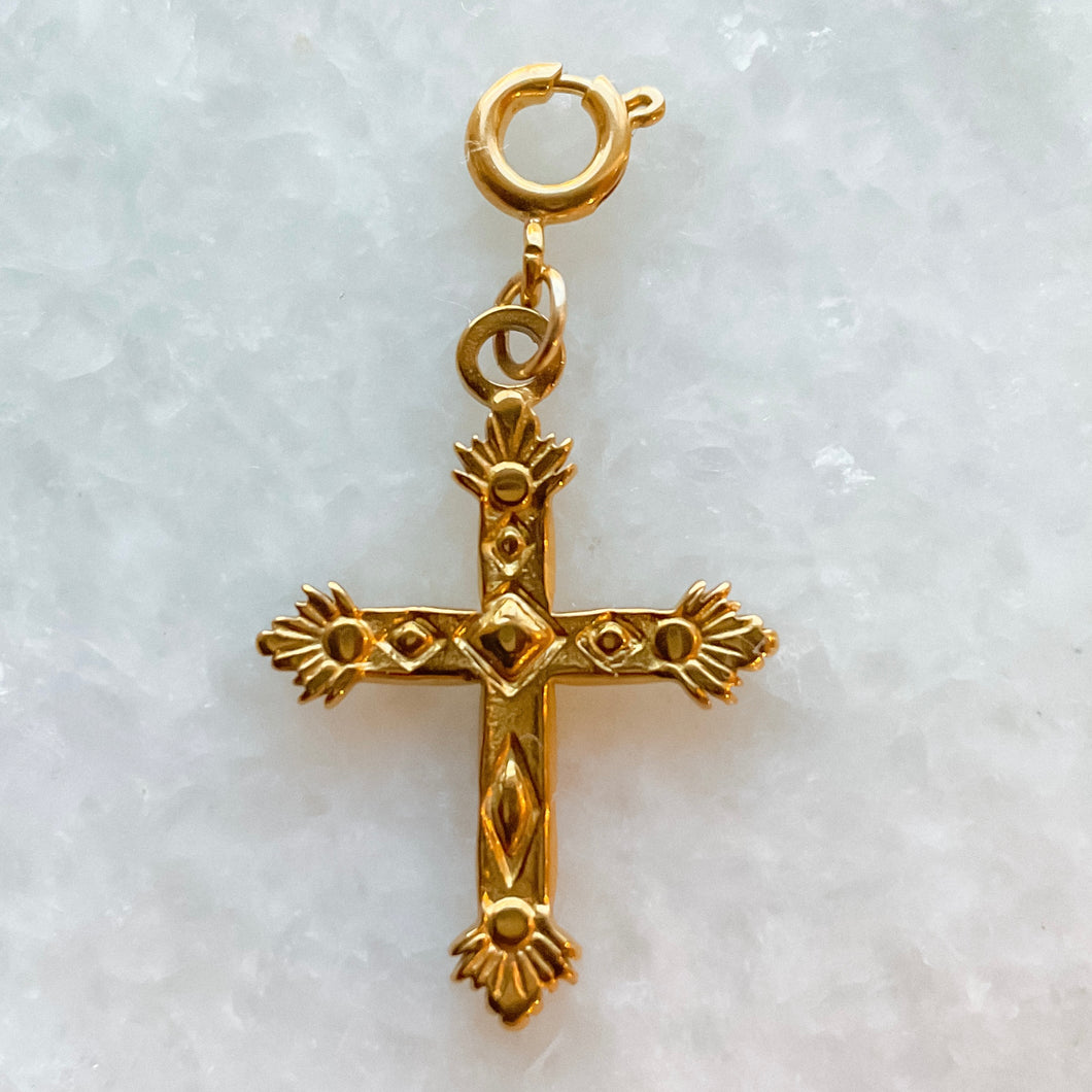 Gold Cross Charm