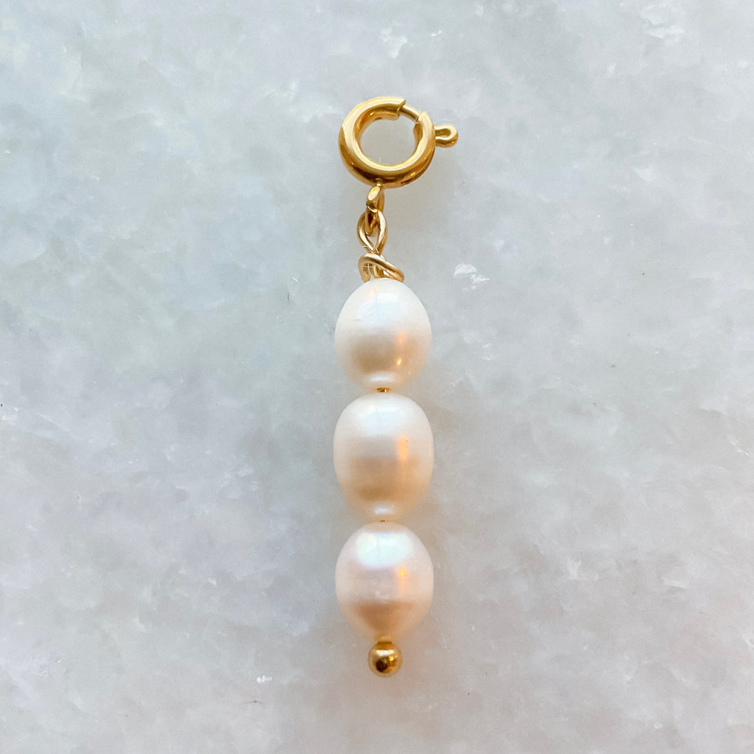 Triple Pearl Charm