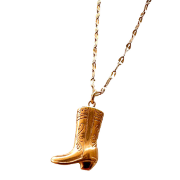 Cowboy boot necklace