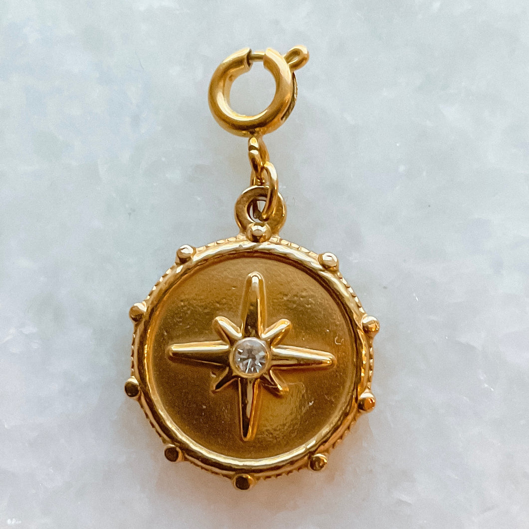 Gem Compass Charm