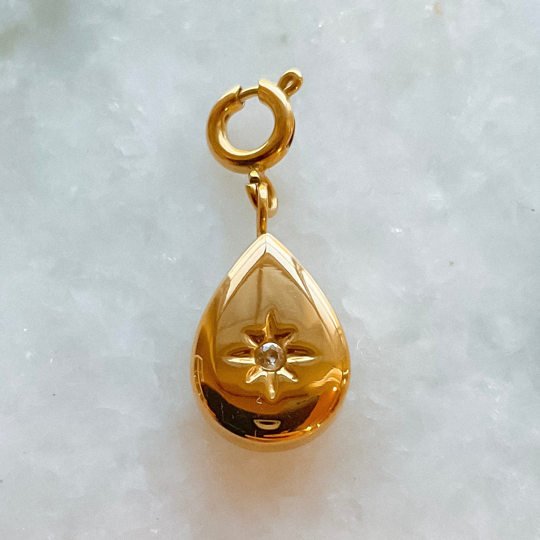 Teardrop Gem Charm