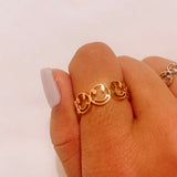 Gold smiley ring