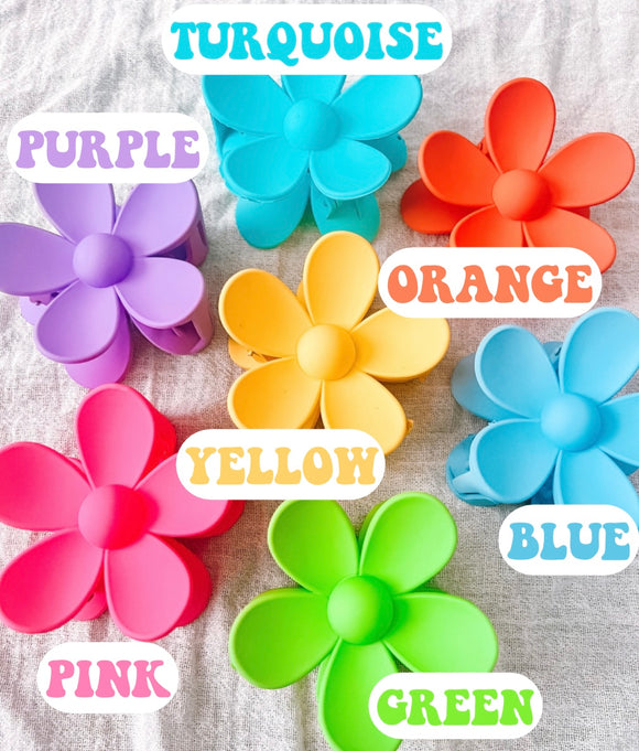 Flower power claw clips