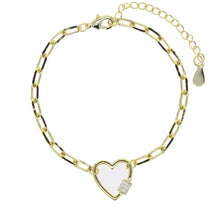 Load image into Gallery viewer, Heart link bracelet
