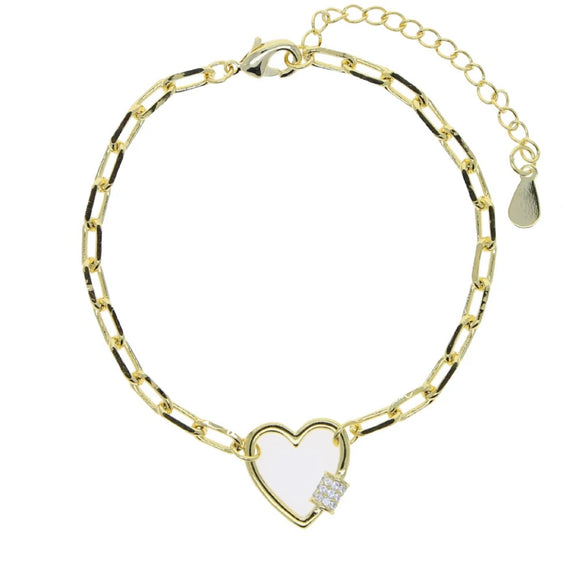 Heart link bracelet