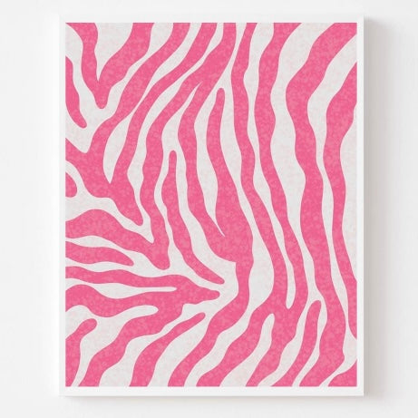 Pink zebra print poster