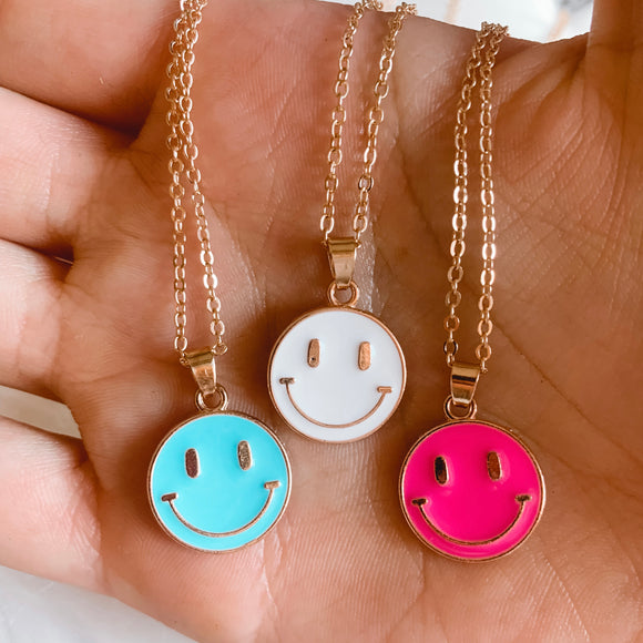 Make a wish smiley necklaces
