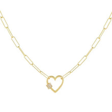 Load image into Gallery viewer, Heart link necklace
