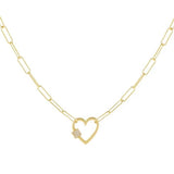 Heart link necklace