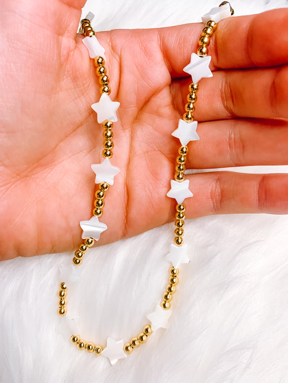 Pearl star necklace/ choker