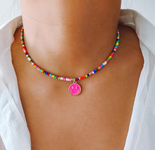 Load image into Gallery viewer, Beaded smile necklace
