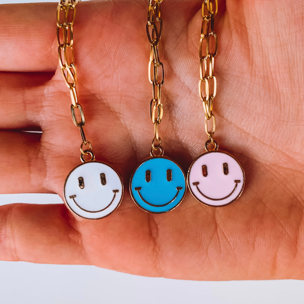 Gold plated smile necklaces