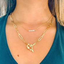 Load image into Gallery viewer, Lightning bolt chain necklace
