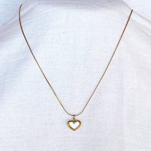 Double-sided Heart necklace tarnish free