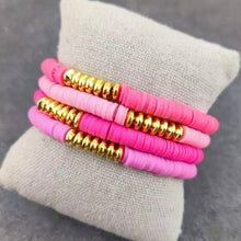 Load image into Gallery viewer, Pink bracelet stack
