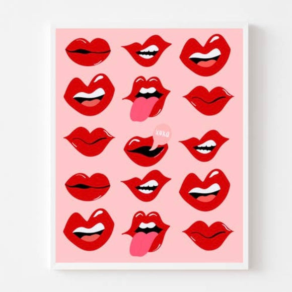Red lips poster