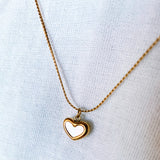 Double-sided Heart necklace tarnish free