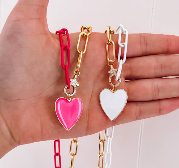 Clasp heart necklace