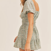 Load image into Gallery viewer, Sage floral mini sundress
